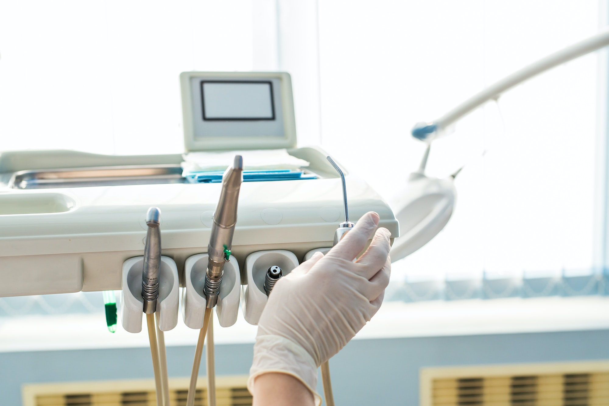 Professional equipment used in a dentist clinic